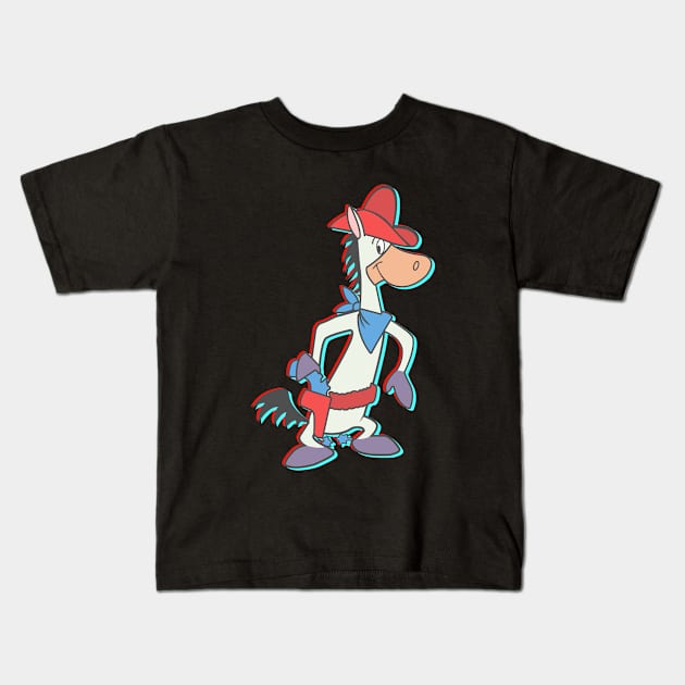 Quick Draw McGraw - 3D Kids T-Shirt by LuisP96